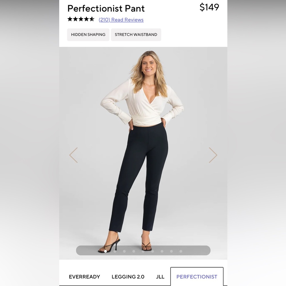 NWT Honeylove The Perfectionist Pants High Waist Pull On Black Size L
